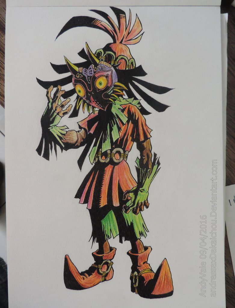 781x1023 Skull Kid Draw By Andressaxdakaichou