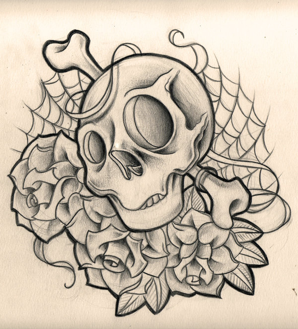 600x661 Skulls N Roses By Willemxsm