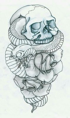 236x396 Tattoo Sketches Skull Tattoo Flash For Free, Skull, Tattoos