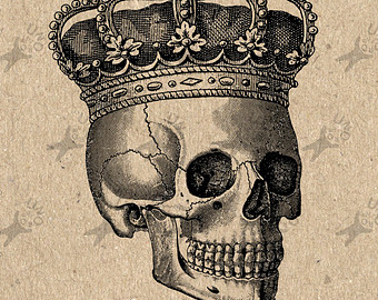 340x270 Skull Clipart Crown Etsy