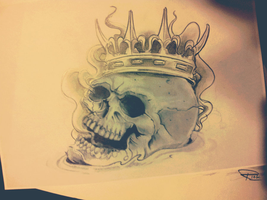 900x675 Skull And Crown By Rickzor1983
