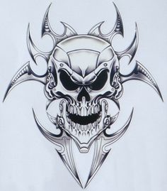 236x269 Drawings Of Flaming Skulls