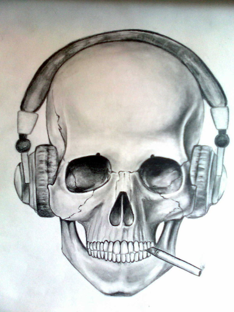 774x1032 Skull Headphones By Skrapfal