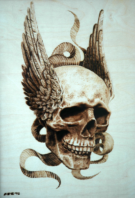 567x833 Skull With Wings On Behance
