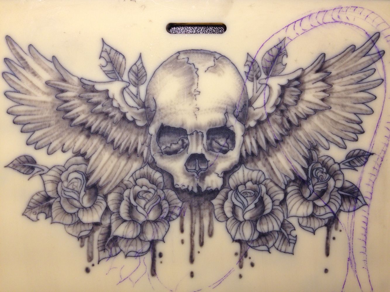 1334x1000 Skull. Wings. Tattoo. Badass. Realistic Tattoo
