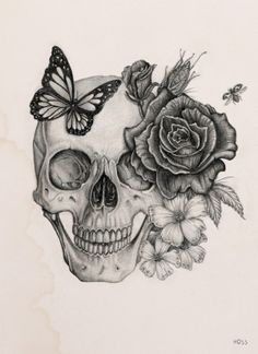 236x324 Skull And Flowers, Let Them Grow!