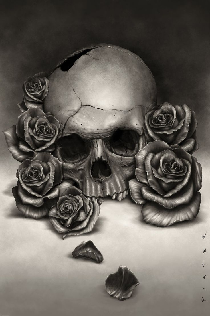 736x1104 Skulls And Roses Drawings Best Skulls And Roses Ideas