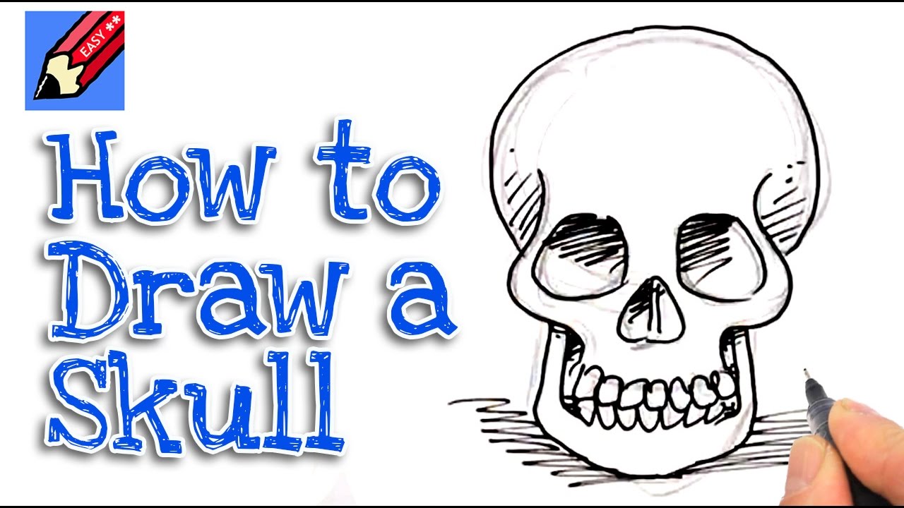 1280x720 Learn How To Draw A Skull From The Front Real Easy For Kids