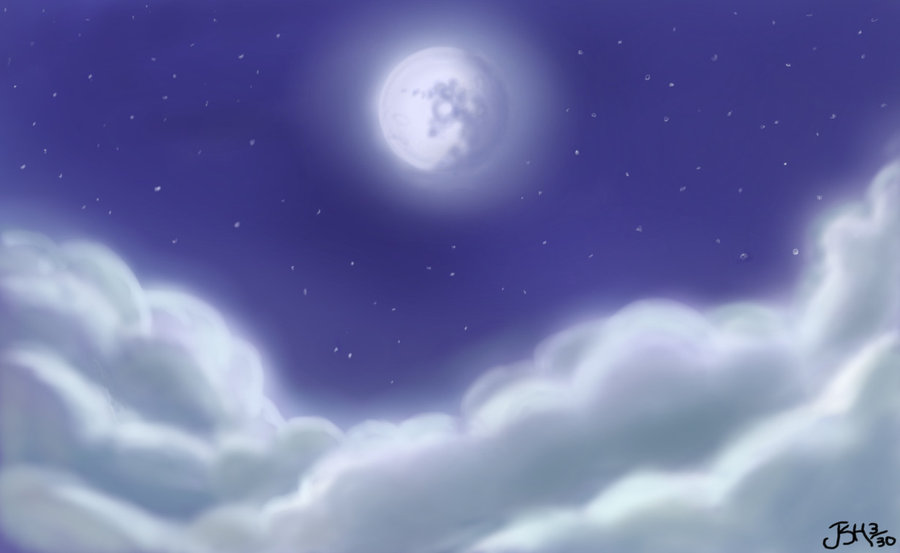 900x553 Mare In The Moon' Sky Drawing Practice By Turbosolid