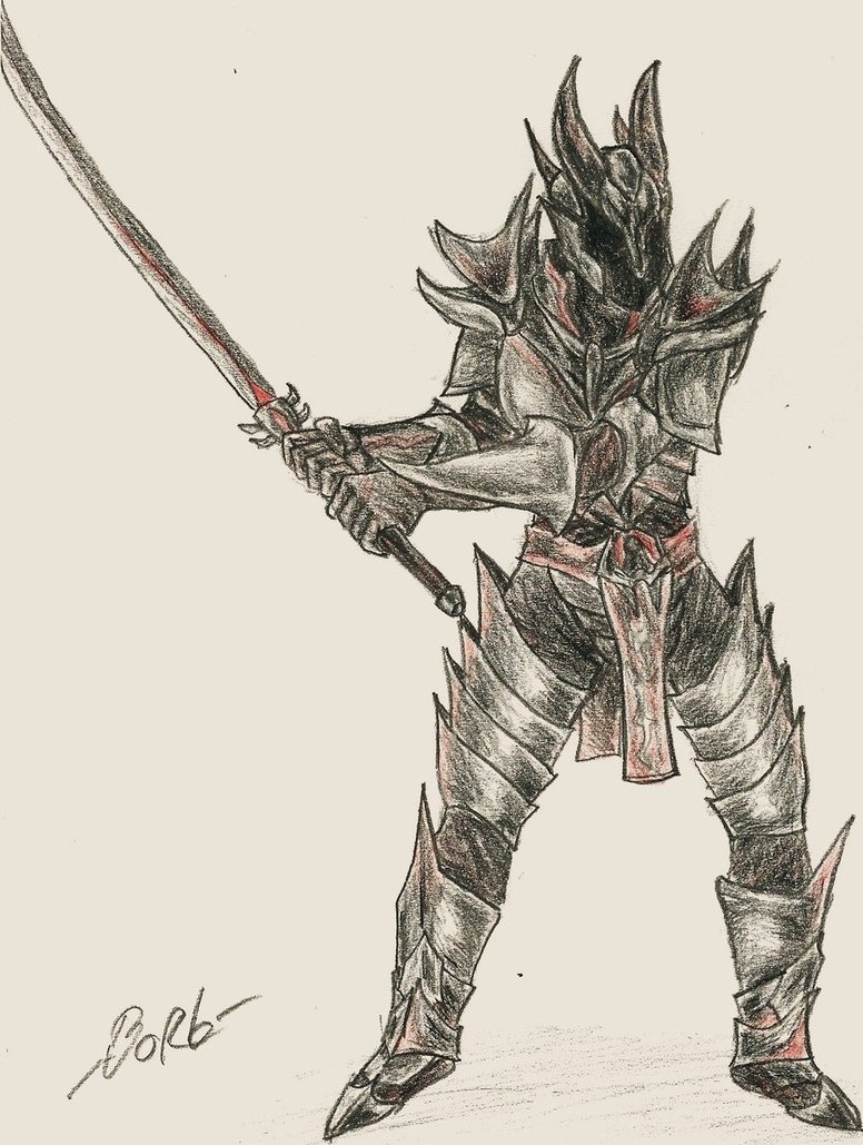 776x1029 Daedric Warrior By Brogis