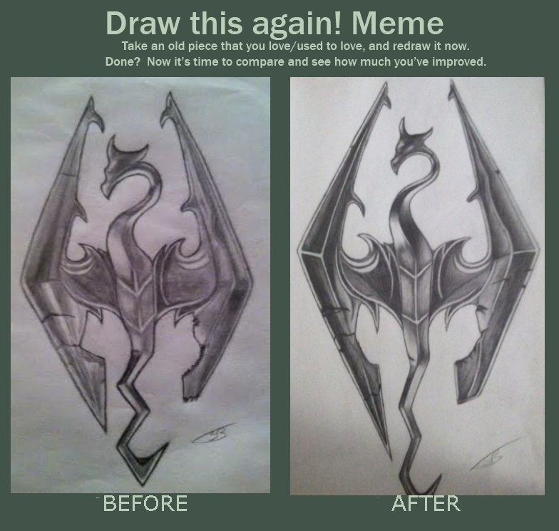 784x744 Skyrim Logo, Draw This Again! Meme By Angelwolfie67