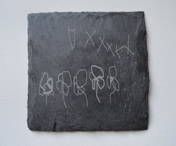 570x472 Your Childs Drawing Engraved On Slate Coasters, Custom Coasters