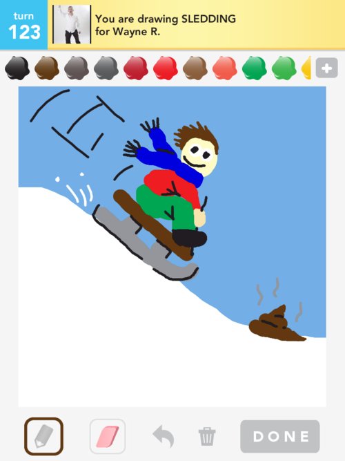 500x667 Sledding Drawings