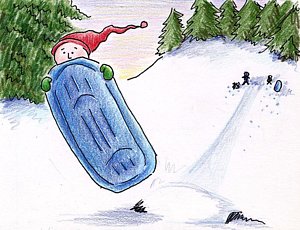 300x230 Sledding Drawings Fine Art America
