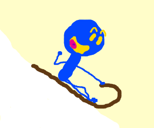 300x250 Downhill Sledding (Drawing By The Ultra Waffle Guy)