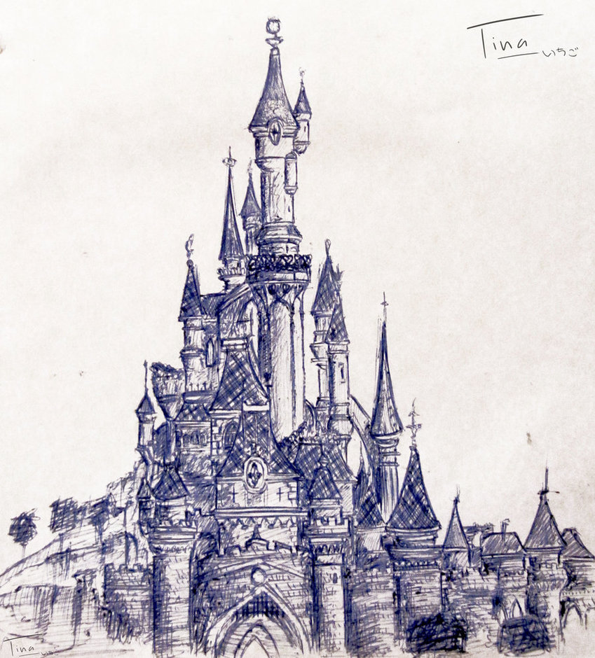 849x940 Disneyland Paris, Sleeping Beauty's Castle By Aka I Chigo