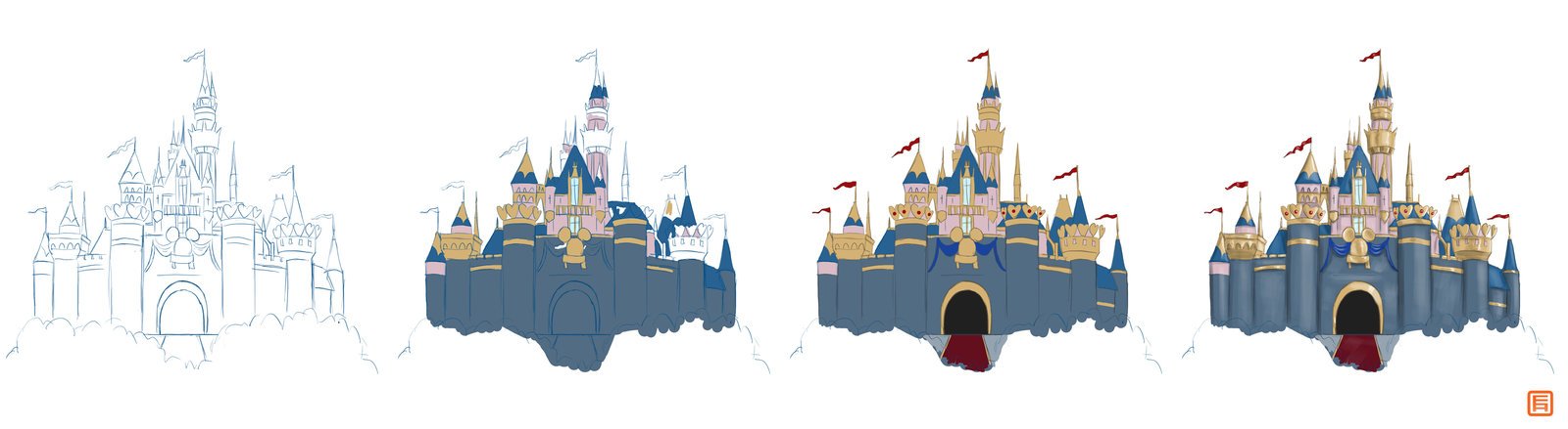 1600x439 Sleeping Beauty's Castle Wips By Bludrgn426