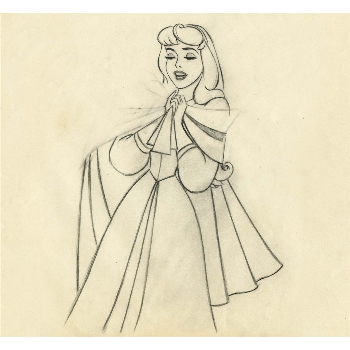 1200x1200 Two Original Production Drawings From Sleeping Beauty