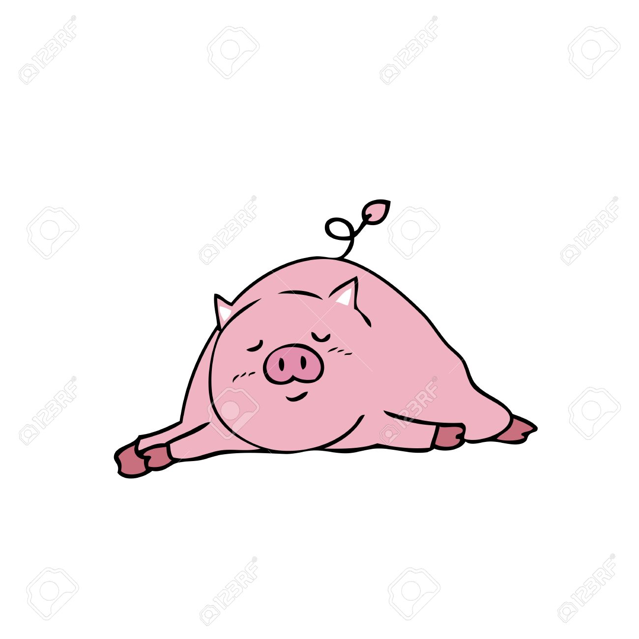 1300x1300 Pig Sleeping Drawing Cartoon Vector Royalty Free Cliparts, Vectors