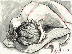 300x225 Sleeping Girl Drawings