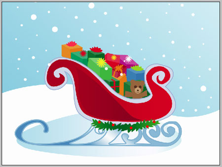450x339 Santa's Sleigh Drawing Photoshop Tutorials @ Designstacks