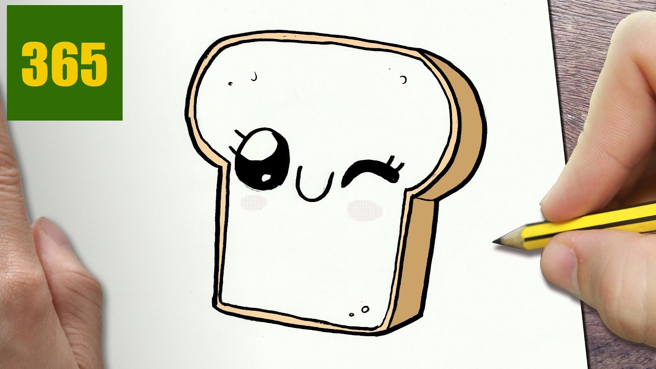 1280x720 How To Draw A Slice Of Bread Cute, Easy Step By Step Drawing