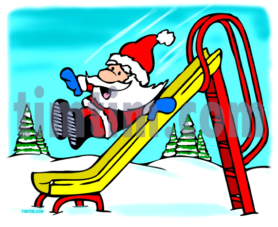 571x466 Free Drawing Of Santas Slide From The Category Christmas
