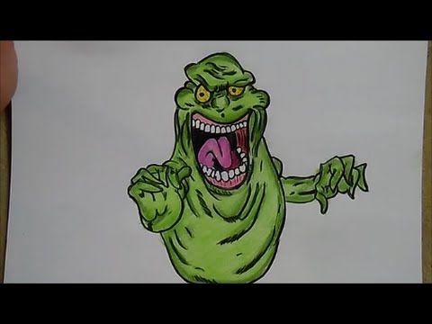 480x360 Speed Drawing Ghostbusters Slimer