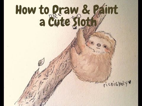 480x360 How To Draw And Paint A Cute Sloth