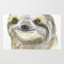 264x264 Sloth Face Rugs Society6