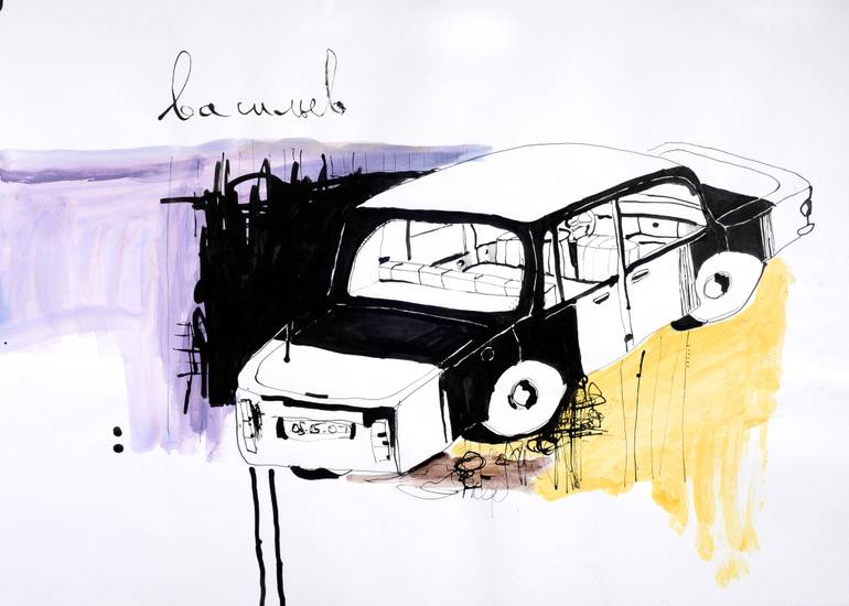 770x550 Saatchi Art A Small Portrait Of A Small Car Drawing By Aleksey