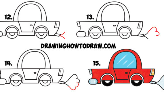 570x320 Simple Drawing Of Car How To Draw Car Learn How To Draw