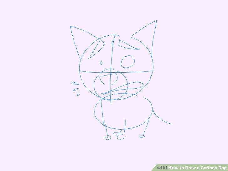 728x546 6 Easy Ways To Draw A Cartoon Dog (With Pictures)