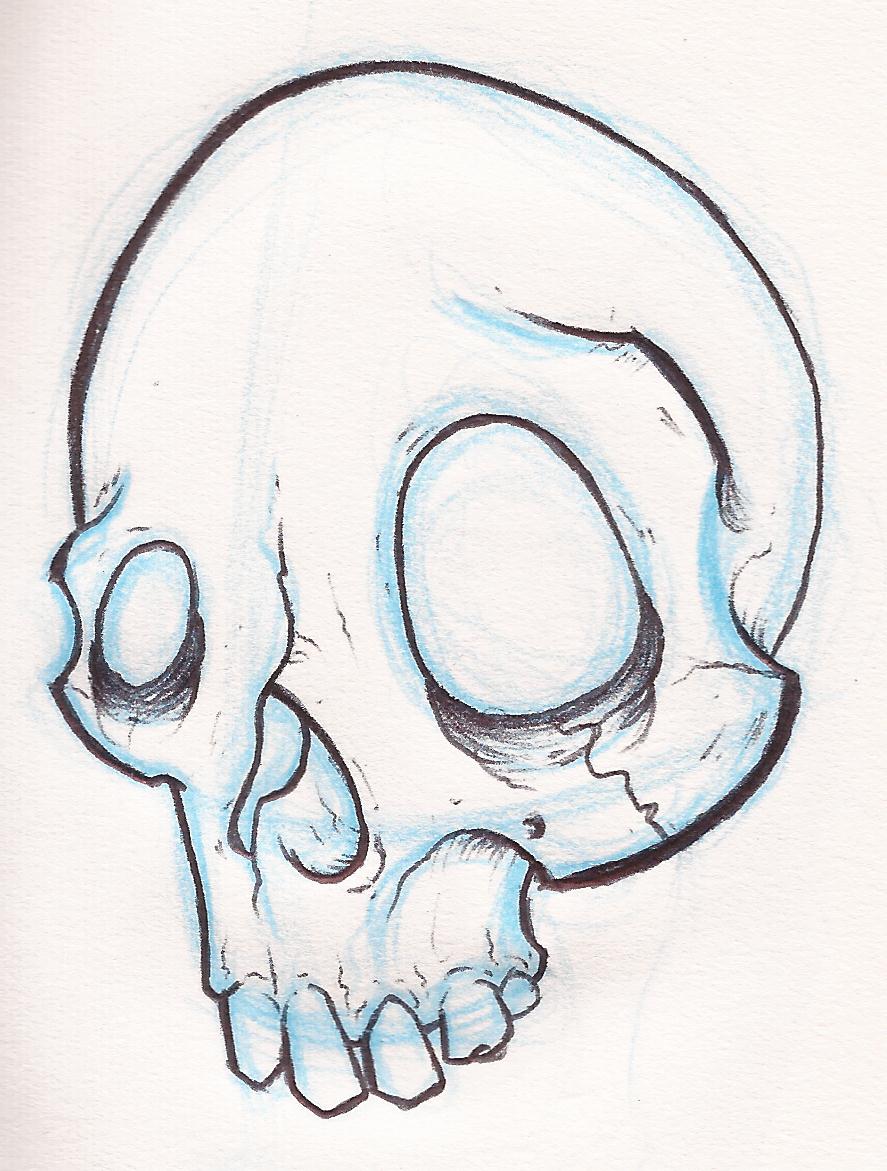 887x1171 Drawn Skull Small