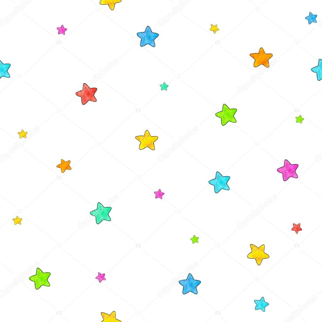 1024x1024 Small Stars Are Isolated On A White Background. Seamless Pattern