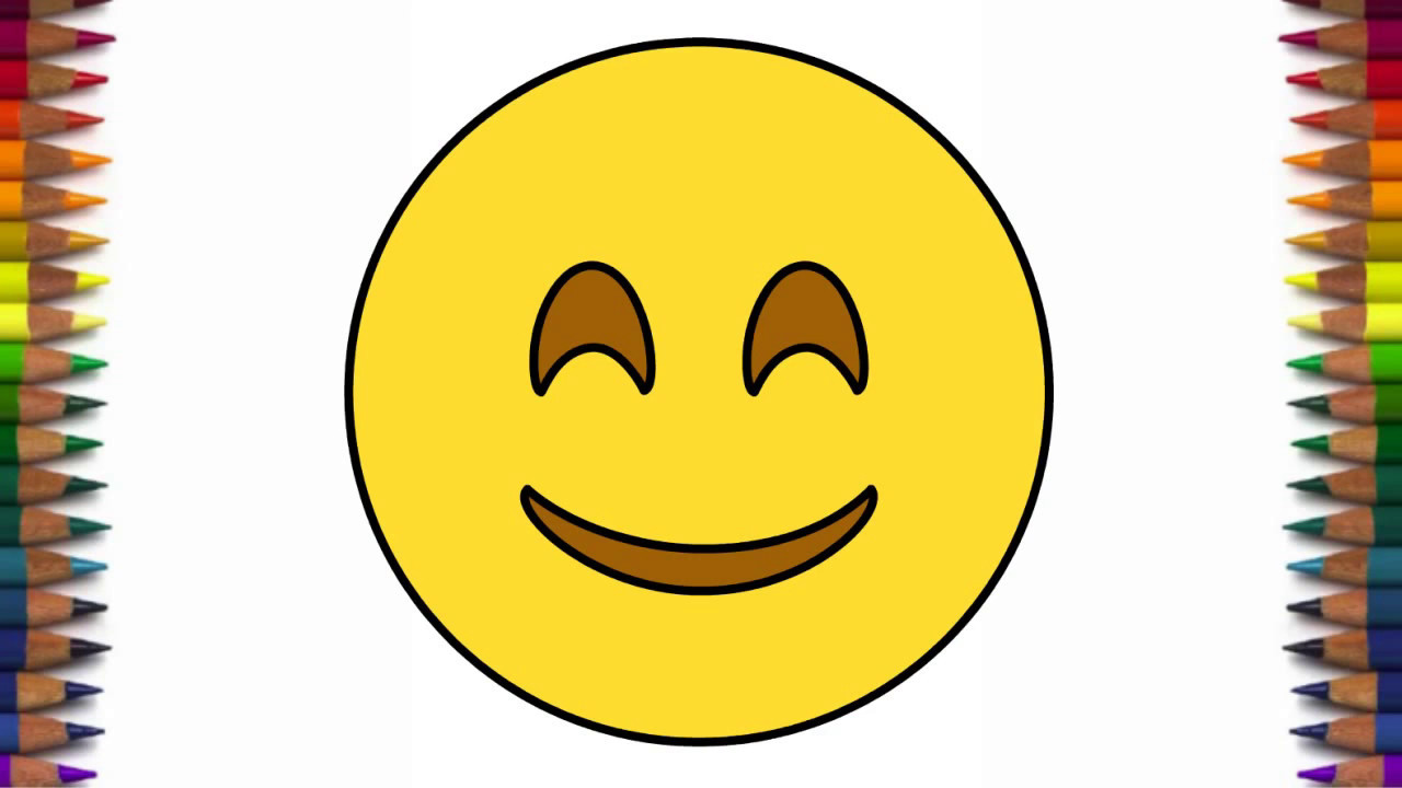 1280x720 How To Draw A Smiley Face Emoji With Smiley Eyes