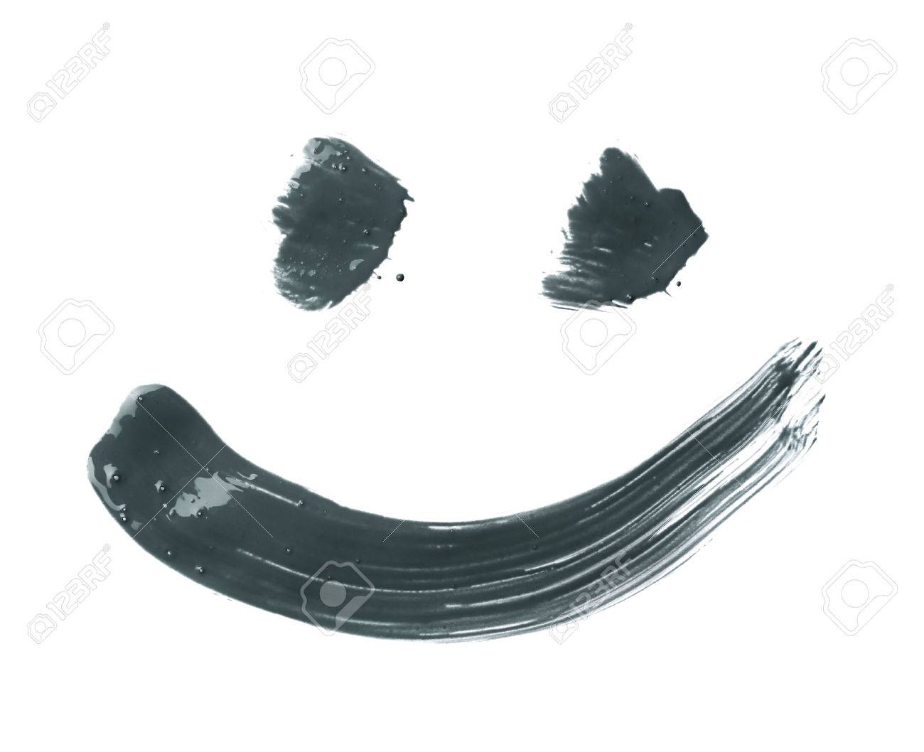 1300x1058 Smile Or Smiley Face Drawn With Oil Paint Brush Strokes, Isolated