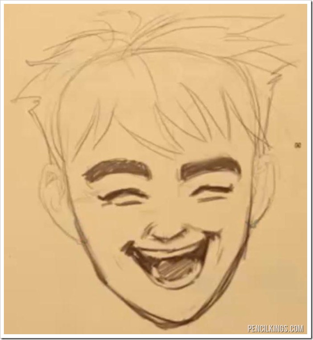 645x702 It's No Joke How To Draw A Laughing Face Easily