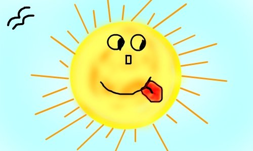 500x300 Smiling Sun A Other Speedpaint Drawing By Fragile93