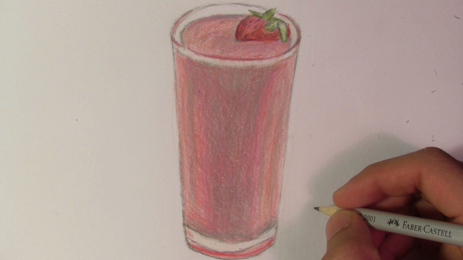 1600x899 Realistic Strawberry Smoothie (Speed Drawing)