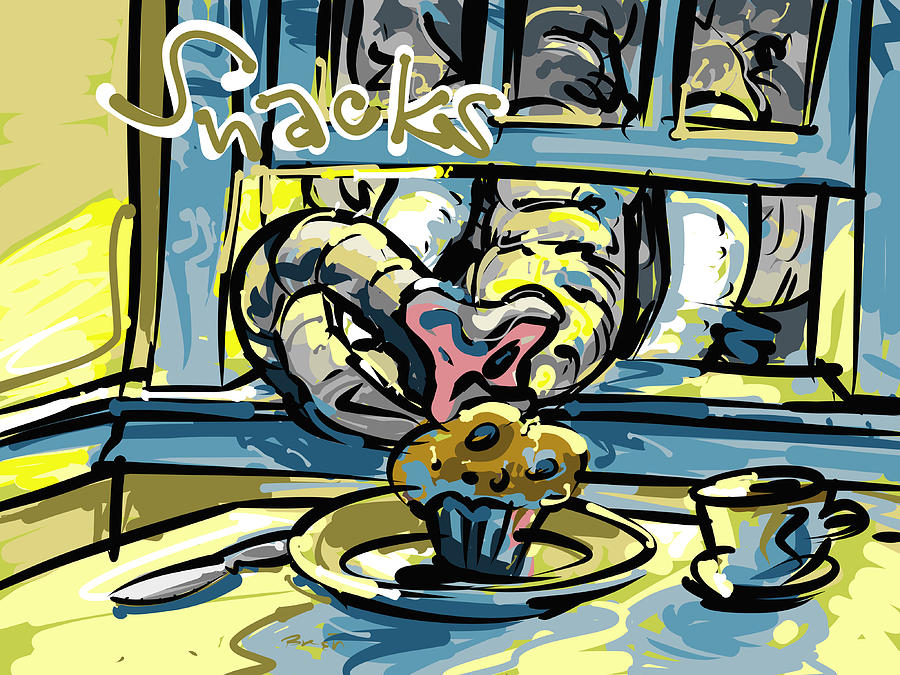 900x675 Snacks Drawing By Brett Lague