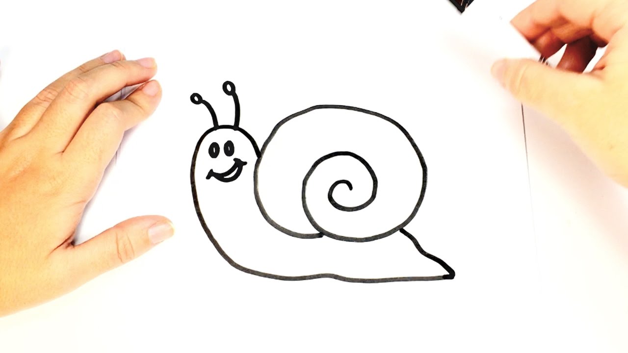 1280x720 How To Draw A Snail For Kids Snail Drawing Tutorial