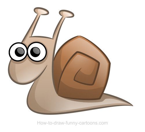 500x455 Snail Drawings (Sketching + Vector) Simple Cartoon, Snail
