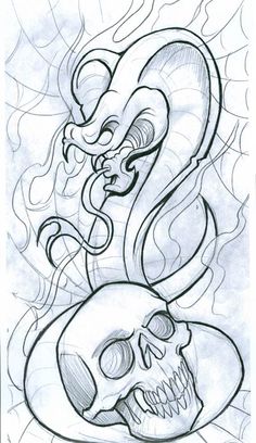 236x408 Snake Tattoo Flash