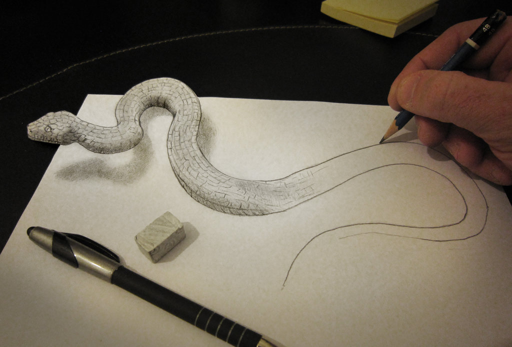 1024x694 Anamorphic Snake By On @