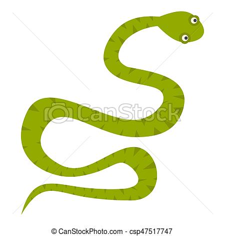 450x470 Green Snake Icon Isolated. Green Snake Icon Flat Isolated