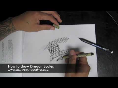 480x360 How To Draw Scales For A Dragon Or Khoi Fish Tattoo