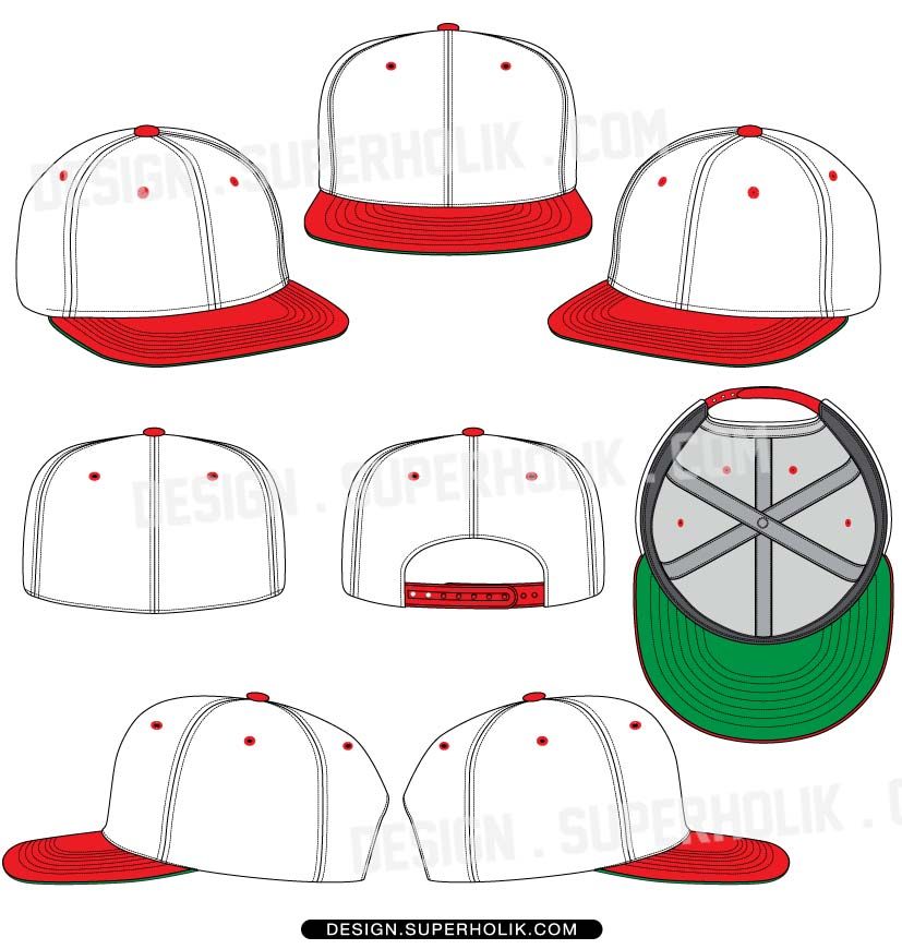 827x870 Hat Template Flat Bill Snapback Amp Fitted. Httpdesign