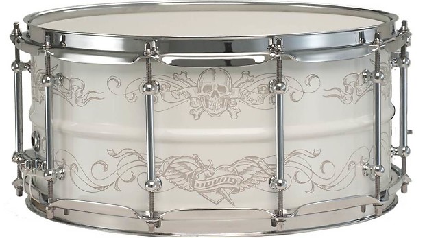 620x347 Ludwig 14 X 6.5 Corey Miller Signature Snare Drum With White