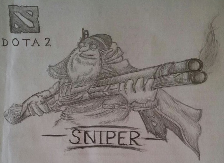 717x524 Cool Drawing Of Sniper! Dota2